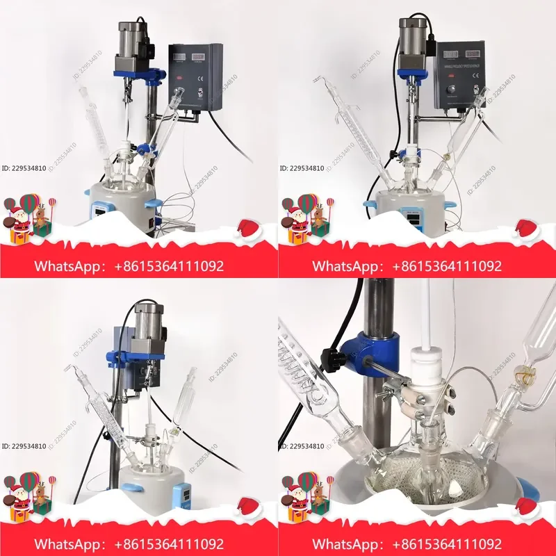 1pc 5L Single Layer Glass Reactor Set for Lab Supplies and Dissolution Equipment Compatible For Model，practical use