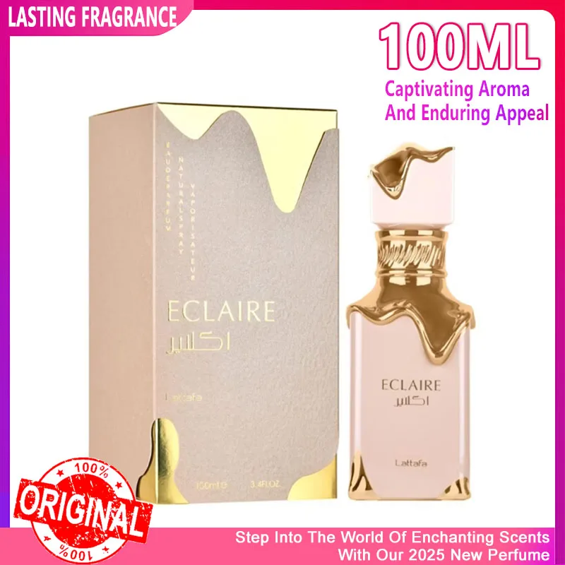 2025 nuevo 100ML Lattafa Eclaire Eau De Parfum para mujeres fragancia árabe dulce vainilla Sensual Oriental Colonia Spray corporal