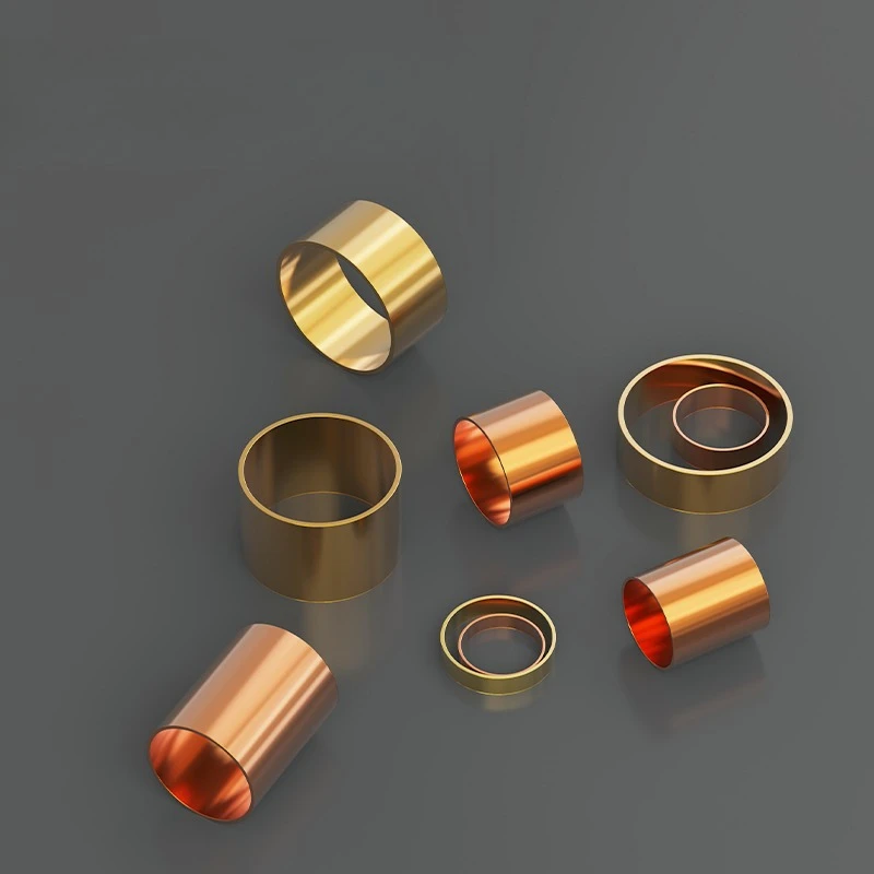 2Pcs Brass Sleeve Bushing 1mm Wall Thick OD 6-40mm Ring Bearing Sleeve for DIY Length 6-40mm