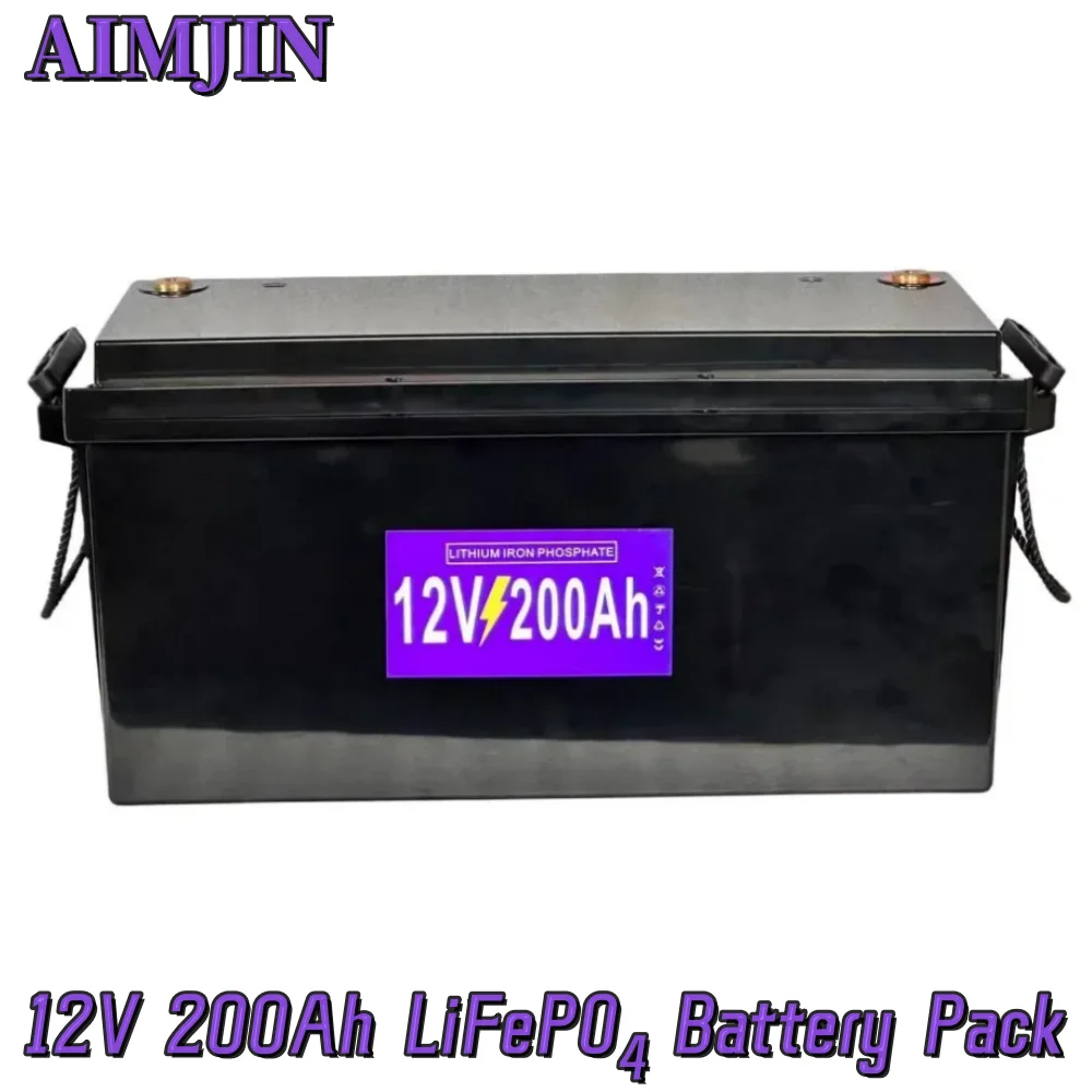 

12V 200Ah LifePo4 battery, 12.8V battery, 4000 cycle EVE battery number 200Ah, suitable for RVs, golf cards, camping vehicles