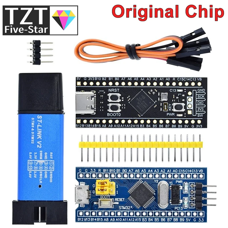 TZT ST-LINK V2 Simulator Download Programmer STM32F103C8T6 ARM STM32 Minimum System Development Board STM32F401 STM32F411