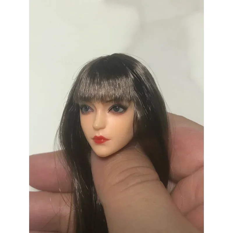 1/6 Asian Beauty Girl Head Played Movable Eyes Xiaofei Head Carving Model for 12