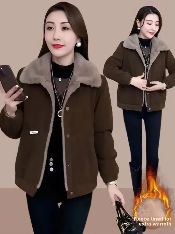 

Женское пальто больших размеров с подкладкой Fce, свободное теплое осенне-зимнее модное повседневное корейское длинное пальто с высокой талией