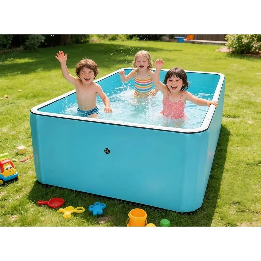 -sized inflatable square pool, portable drip-seam pool, suitable for adult outdoor backyard use