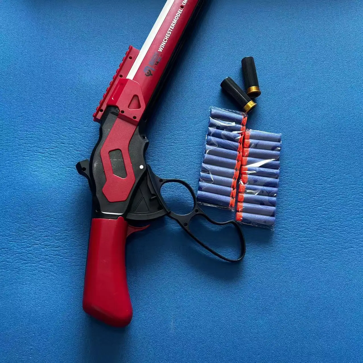 나일론 M1887 탄피 배출 소프트 총알 장난감 샷건 발사 가능한 윈체스터 모델 소년용 치킨 게임 코스프레 소품 장난감 총