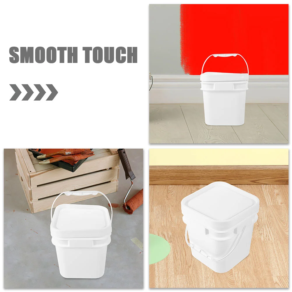 Chemical Barrel Plastic Bucket With Handle Paint Painting Pigment Square Pail Lid Pp Empty Storage