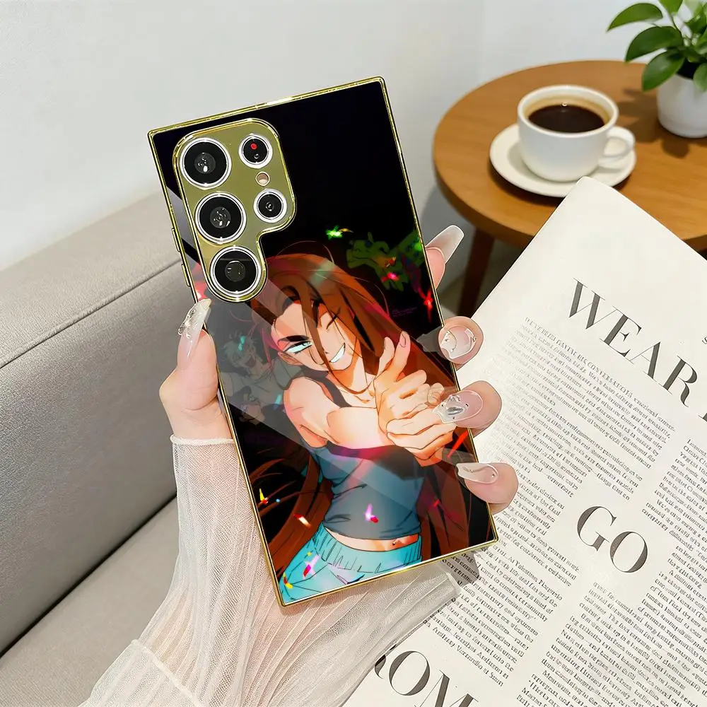 A-Alien Stage Hyuna Phone Case Luxury Electroplated Metal Frame Case For Samsung Galaxy S25 S24 S23 Ultra