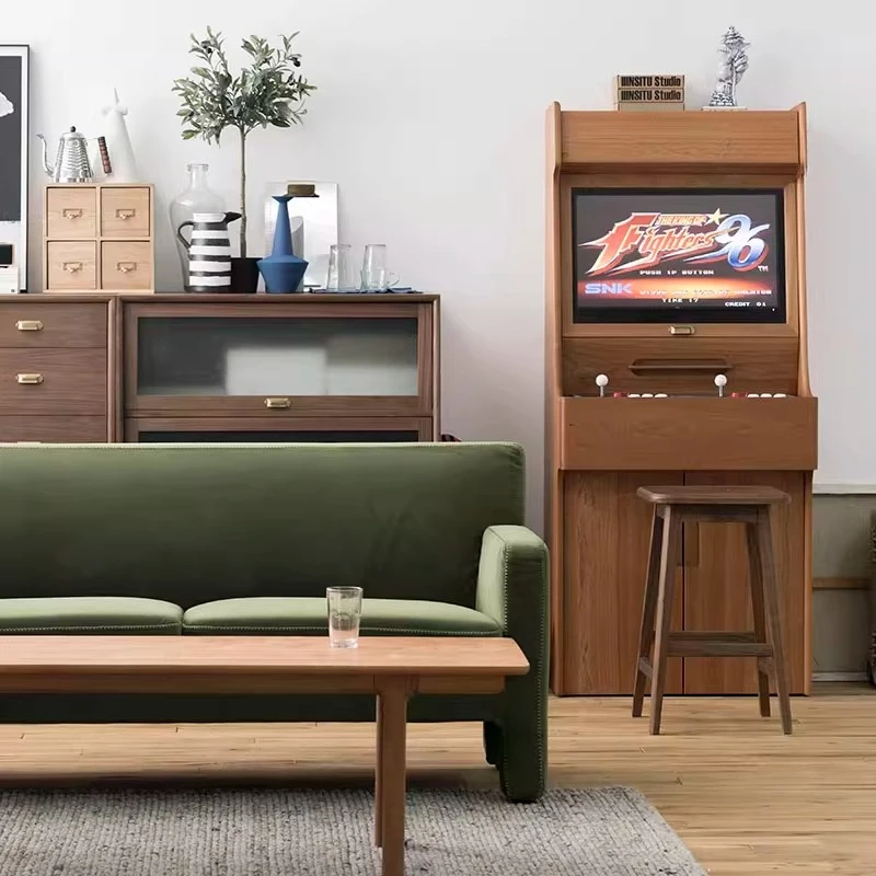 Locker Storage Cabinet Solid Wood Bedroom Guest Dining Room Drawer Door Cabinet Retro Creative