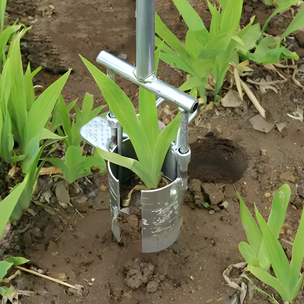 Flower Seedling Transplanter Stainless Steel Agricultural Multi-functional Sapling Transplanter Vegetables Planting Tool