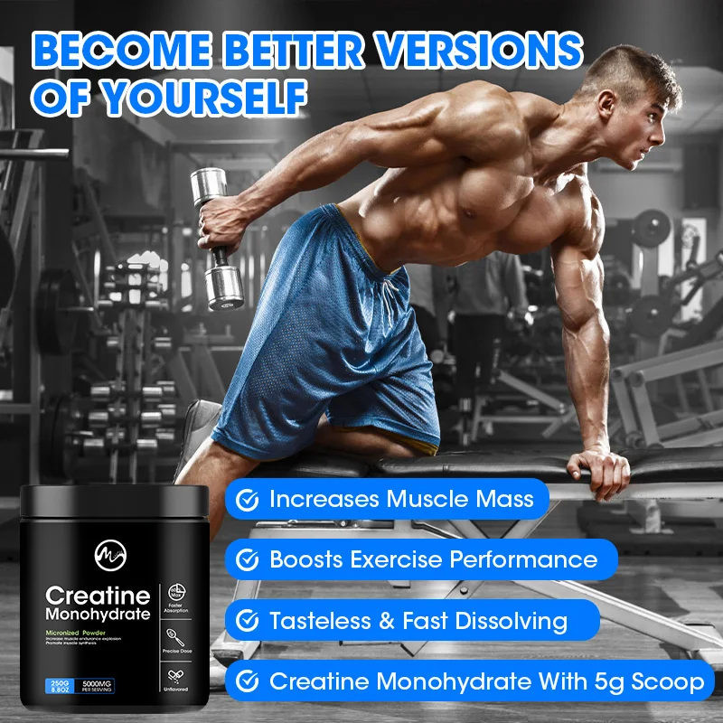 Mutsweet Creatine 5000 mg for Muscle Mass Strength, and Performance Improvement Workout Recovery Endurance for gym