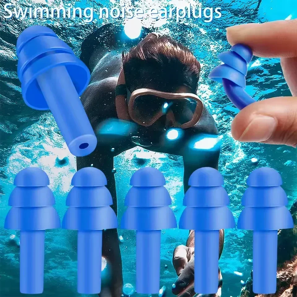 Reusable Waterproof Silicone Noise Cancelling Earplugs, Comfort Hearing Protection Design, Practical Accessory for Sleep Noise