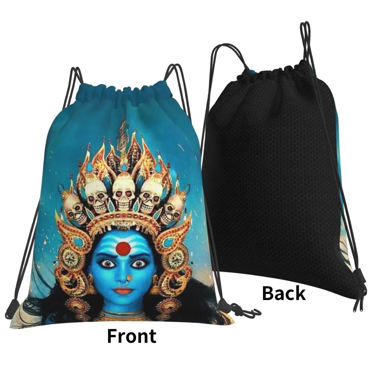 Cosmic Kali Ma - Hindu Goddess Of Destruction Backpacks Casual Drawstring Bags Sundries Bag Book Bags for Man Woman School