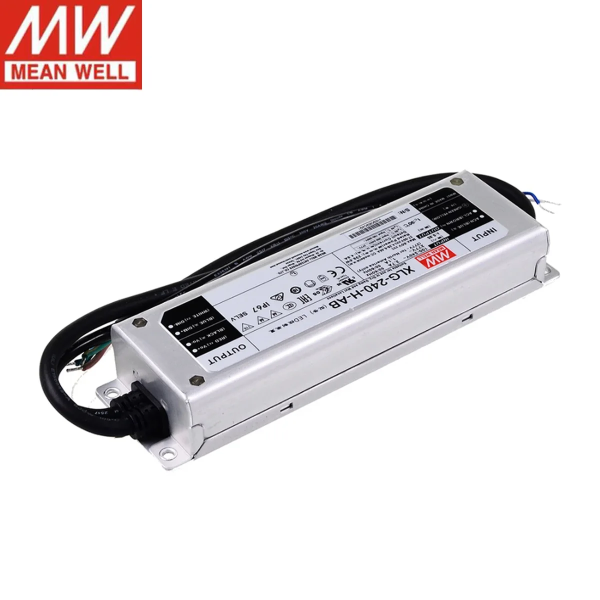 MEANWELL XLG-240-H-AB Constant Power Mode LED lighting Driver Buit-in active PFC  AC-DC water proof  IP67 dimming function