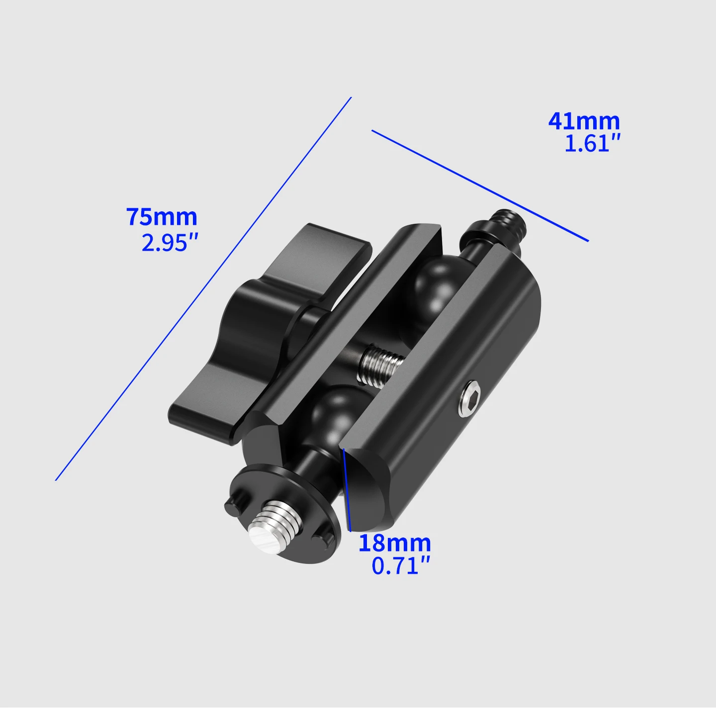 Funktionaler 17mm Kugelkopf Magic Arm Doppelkugelkopf 1/4 Zoll Schraube ARRI für DJI GoPro Insta360 Action-Kamera Handy-Verlängerungshalterung – Detail 13