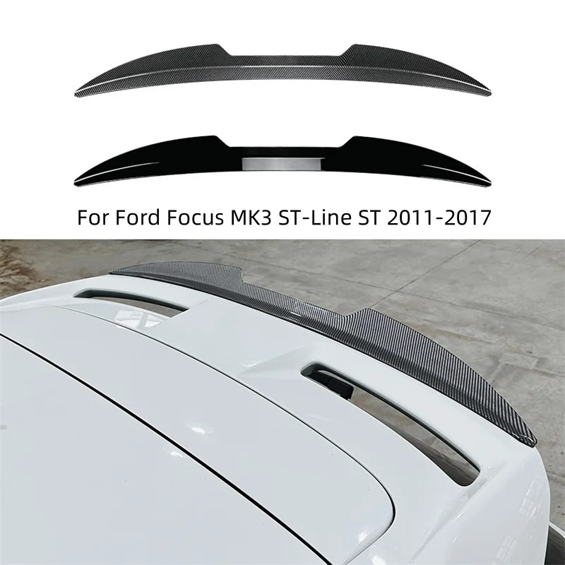 Car Tail Wings Universal ABS Fixed Wind Spoiler Rear Wing  for Ford Focus MK3 ST-Line ST 2011-2017 Car Accessories