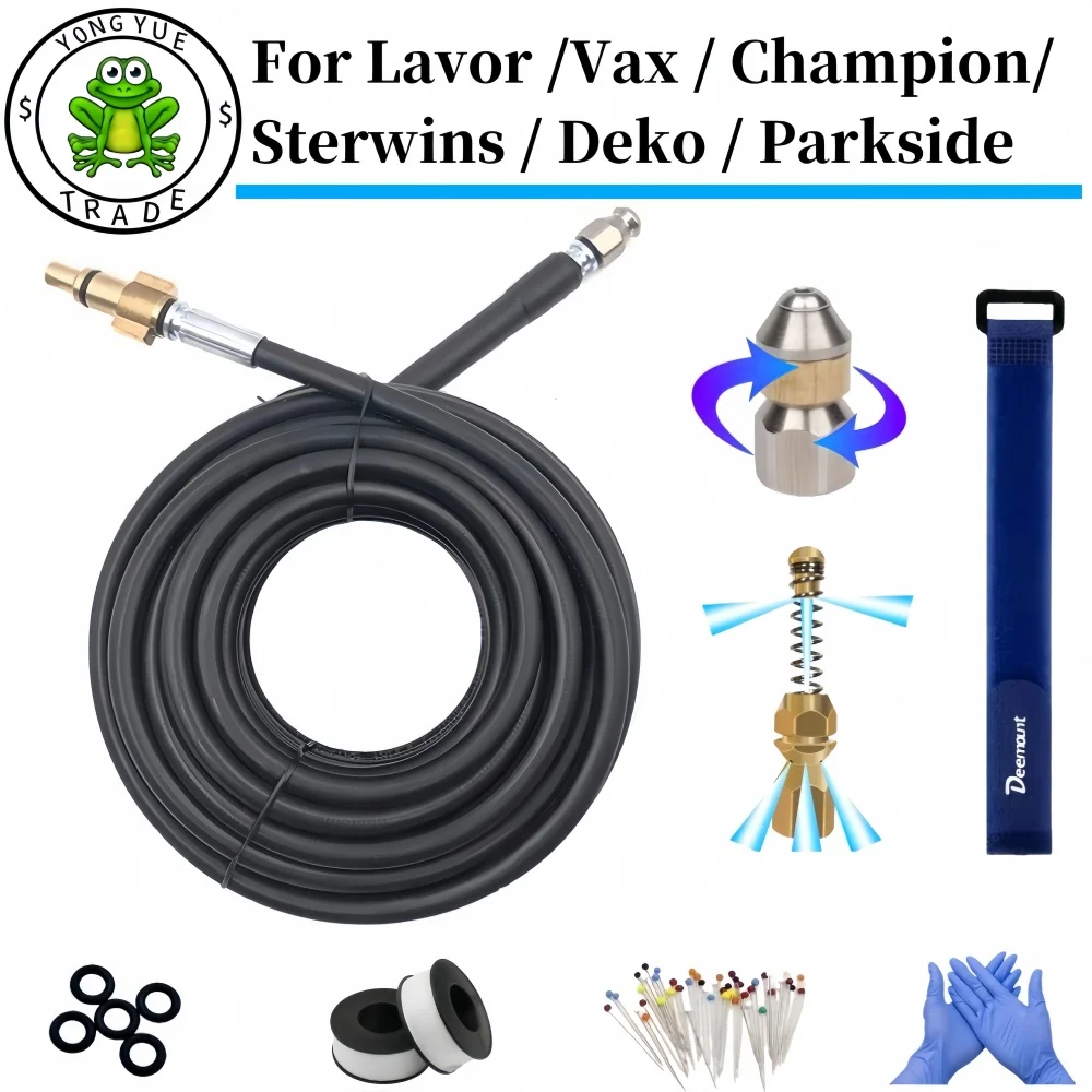 

High Pressure Cleaning Machine Hose Sewer Drainage Cleaning Hose Car Washing Machine Hose Cleaning Nozzle, For Lavor / Vax/ Deko