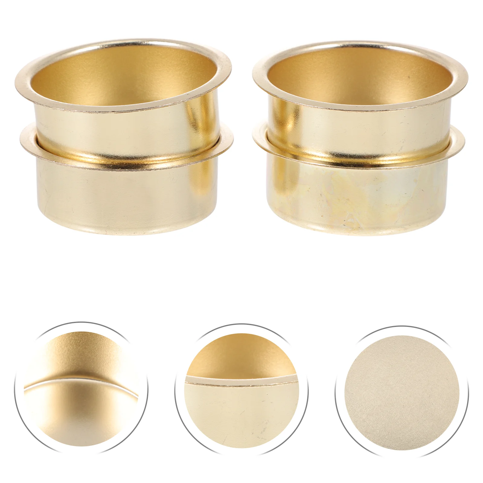 

Metal Cup Xmas Candleholders Simple Mini Candlesticks Accessories Party Cups Desktop Holiday Decoration