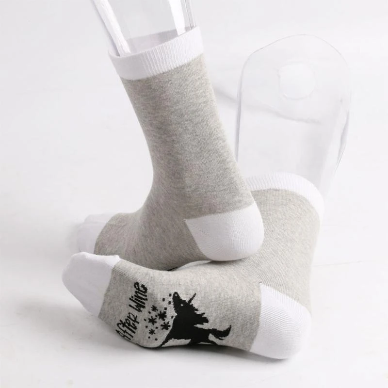 

Q22D хлопковые носки унисекс с забавной надписью «до вина после вина», новинка с принтом «Пьяная лошадь», чулочно-носочные длины