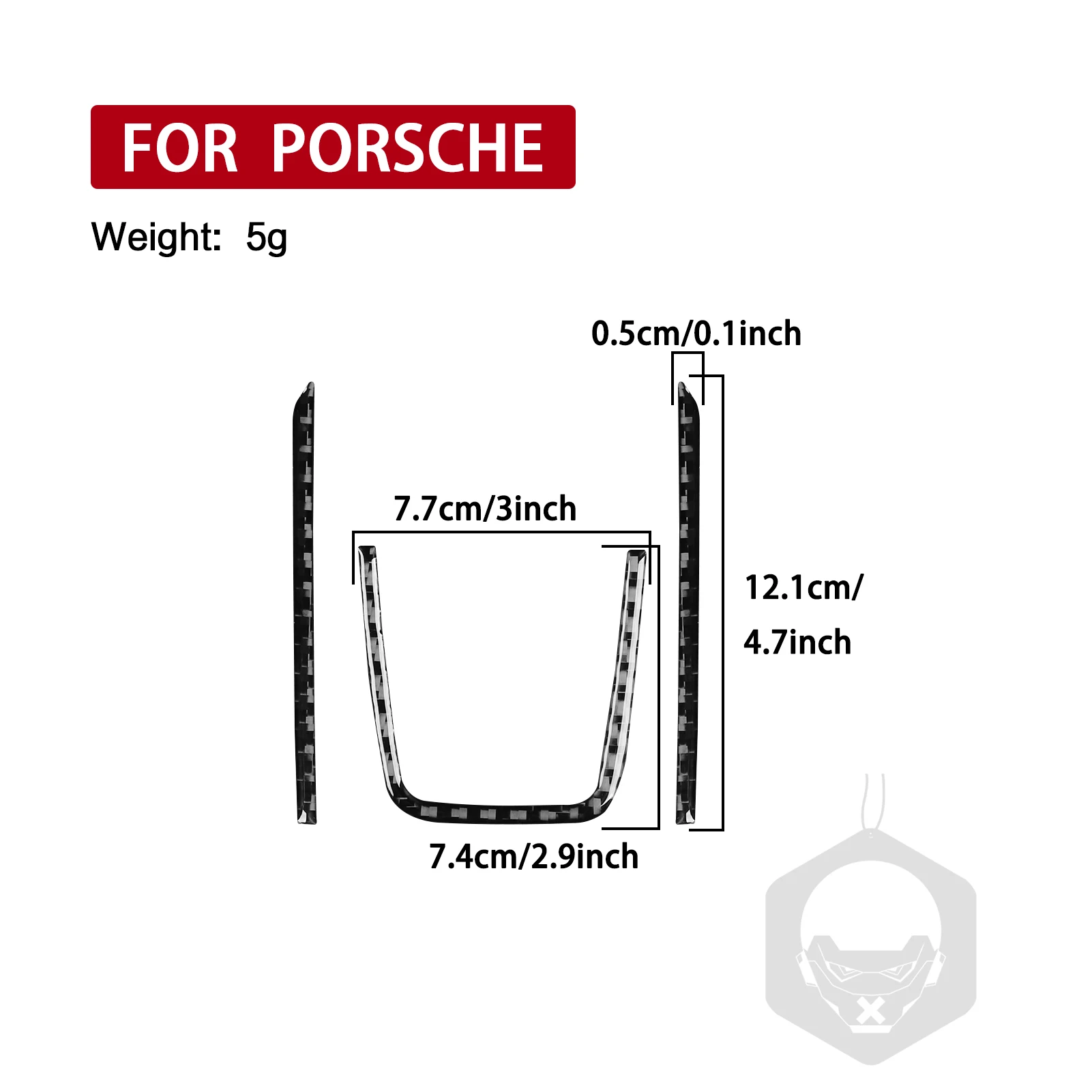 

For Porsche 911 992 2019 2020 2021 2022 2023 Car Interior Accessories Gear Interior Strips Covering Parts Carbon Fiber Stickers