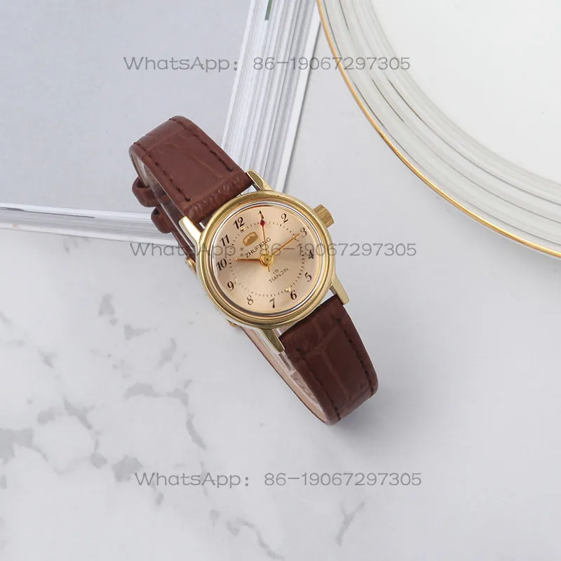 non-montre-mecanique-manuelle-pour-femme-de-marque-everest-modele-2-factory-old-avec-cadran-rond-retro-couleur-et-bracelet-a-spirale-numerique-neuve-en-stock