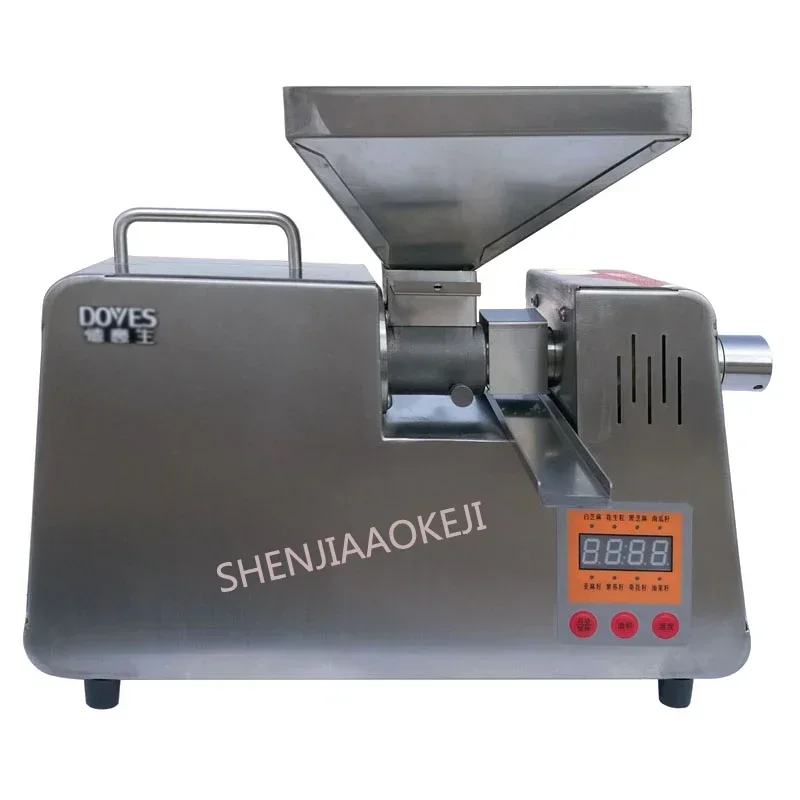 

Desktop 220v Oil Pressers Oil Press Machine Intelligent Hot And Cold Stainless Steel Peanut Making Edible Oil 1PC