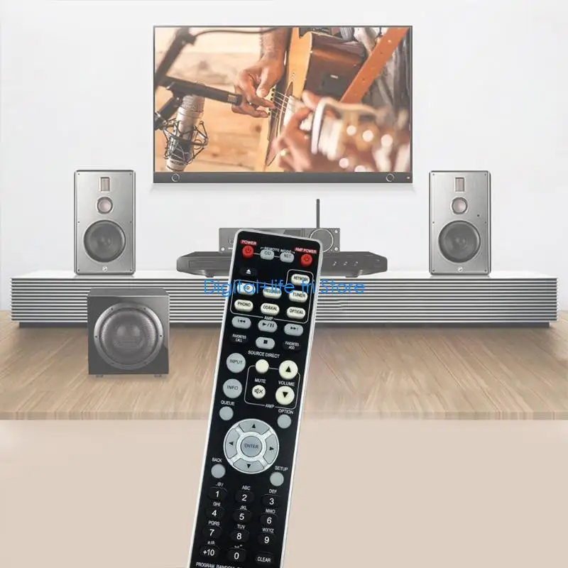 E06D Small Replacement Remote Suitable for Home Theater Systems Simple Button Layout