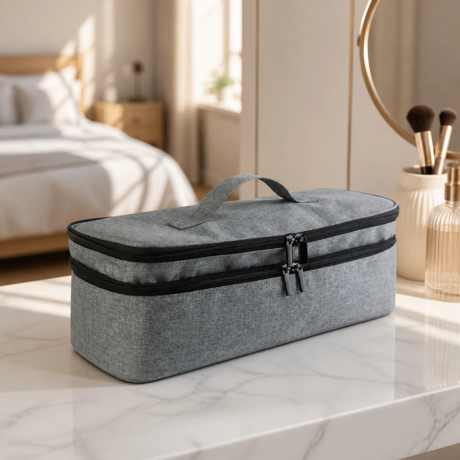 Styling Tool Organizer Bag Portable Hair Dryer Travel Case Travel Case with Hand Strap Long-Lasting for Dorm Room, Bathroom - view 4