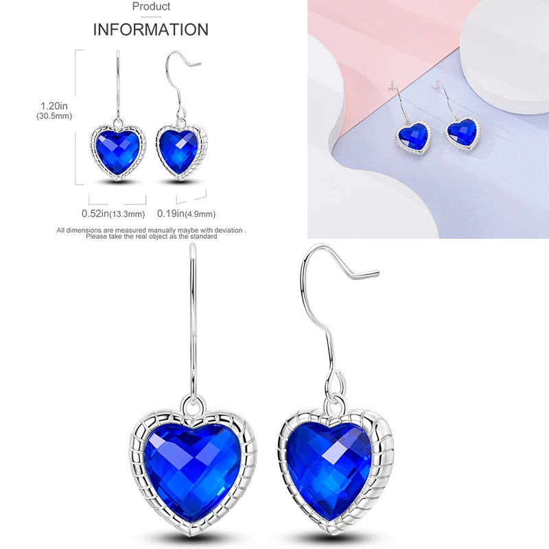 925 Sterling Silber Hängeohrringe Erdbeere Mond Kolibri Kleeblatt Libelle Ozean für Frauen Mädchen Geburtstag Schmuck Geschenk – Detail 9