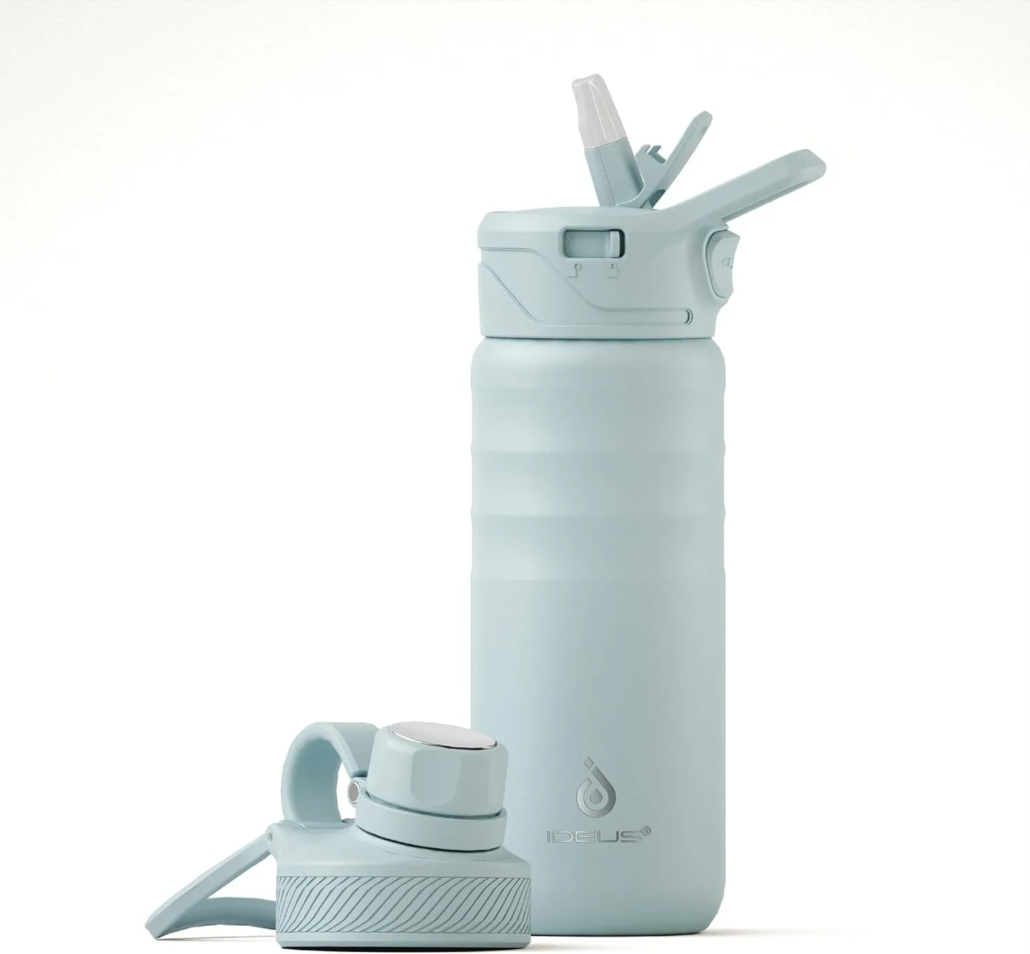 

Ideus Thermos 18oz Vacuum Stainless Steel Insulated Water Cup With 2 Leak-Proof Lids, Handheld Portable Hot And Cold Drink Water