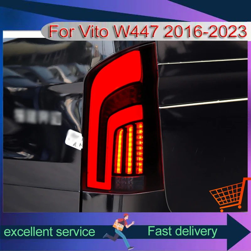 Auto Rear Lamp For Mercedes Benz Vito W447 2016-2023 Refit Assembly Taillight LED DRL Streaming Turn Signal Light Car Accessory