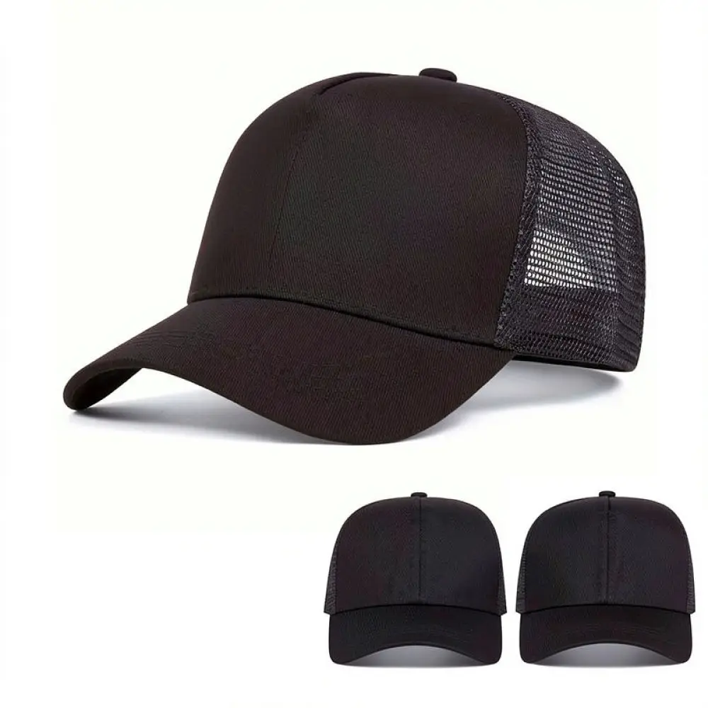 Unisex Flame Graphic Baseball Cap Mesh Breathable Sun Hat Adjustable Summer Outdoor Sporty Casual Street Fashion Hat