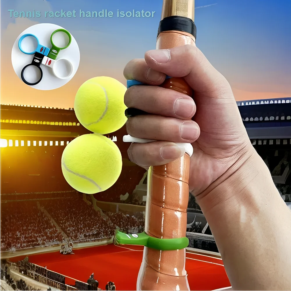 Tennis racket handle isolator soft rubber finger grip posture corrector to improve the accurate skills of net badminton training