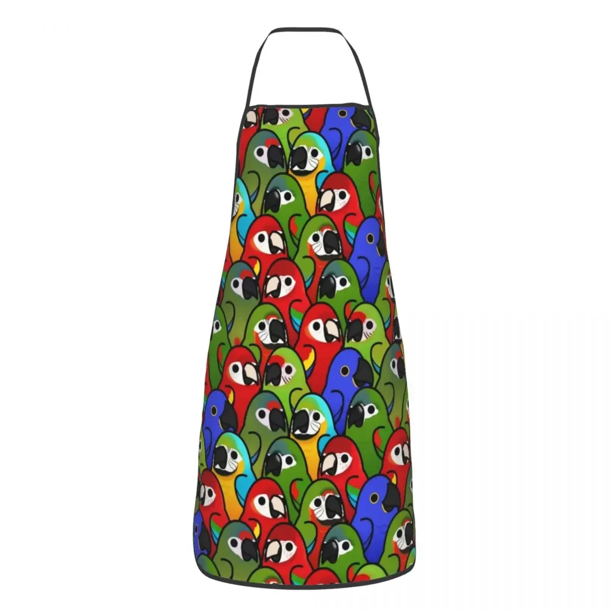 Unisex Macaw Squad Kitchen Chef Cooking Baking Apron Women Men Parrot Birds Tablier Cuisine for Painting