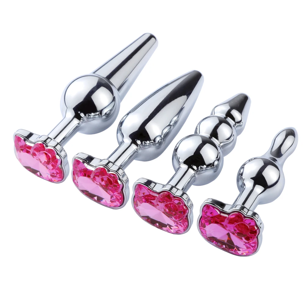 1PCS， Anal Sex Toys Small Crystal Cat Face Kitty Jewel Anal Butt Plug Prostate Massager Anal G-Spot Stimulation