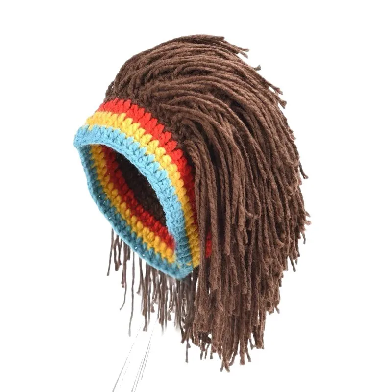 Wholesale Handmade Crochet Hip Hop Beanie with Dreadlocks Wig