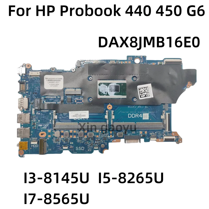 

Original DAX8JMB16E0 For HP Probook 440 450 G6 Laptop Motherboard I3-8145U I5-8265U I7-8565U 100% Tested Perfectly