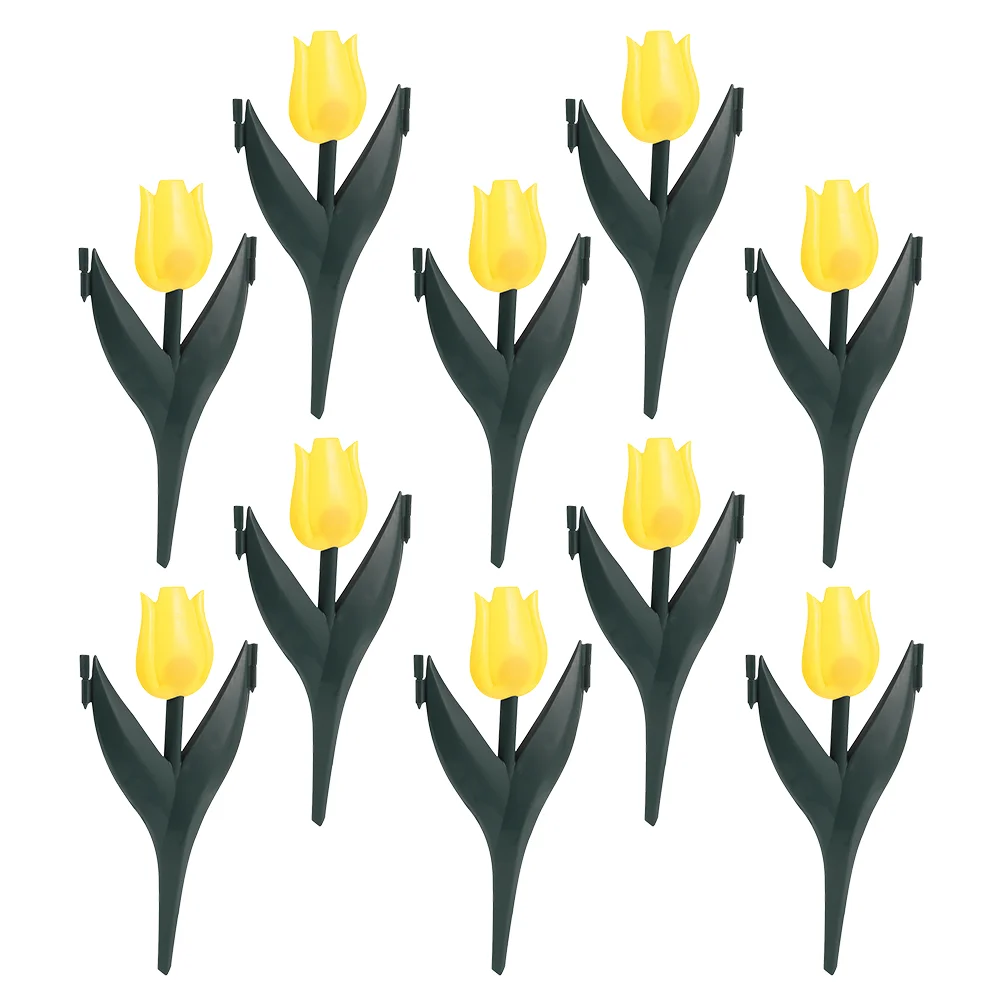 10 Pcs Fence Decoration Tall Garden Decorative Tulip Picket Pvc Landscaping Edging Border