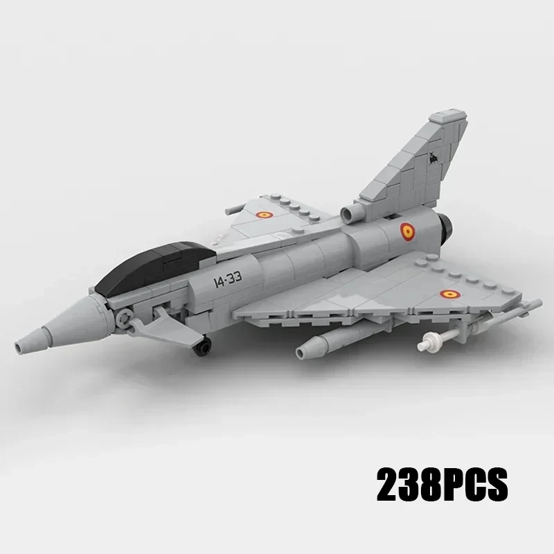 

Moc Building Bricks Military Model 1:72 Eurofighter Typhoon Fighter Technology Blocks Gifts Christmas Toys DIY Sets Assembly