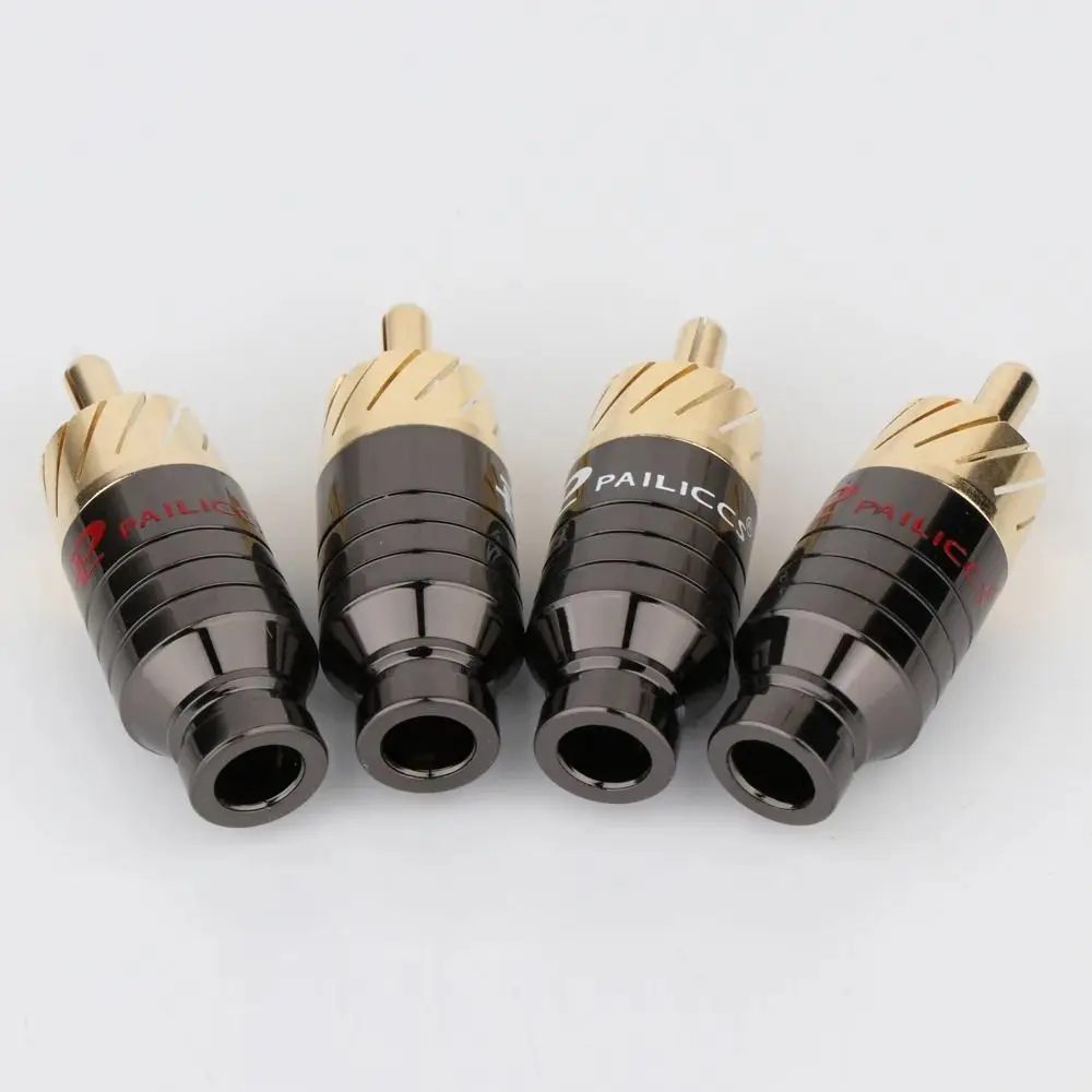 

2Pcs Durable Gold Plated Earphone Connector Jack Luxury Soldering RCA Plug Jack AV Plug RCA Lotus Socket Headphone Jack