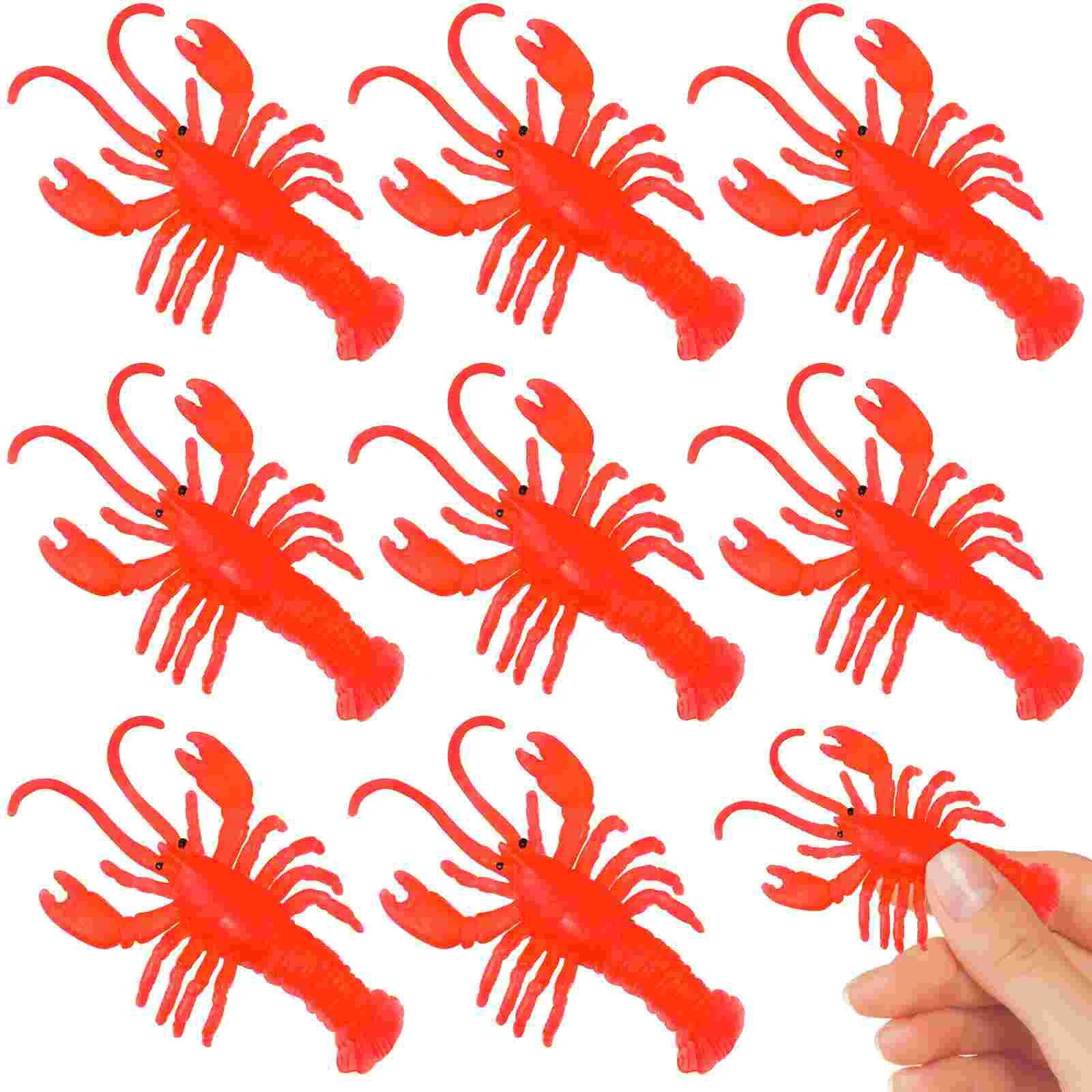 Mini Red Lobster Simulated Crayfish Toy Models Aquarium Seafood Boil Party Supplies