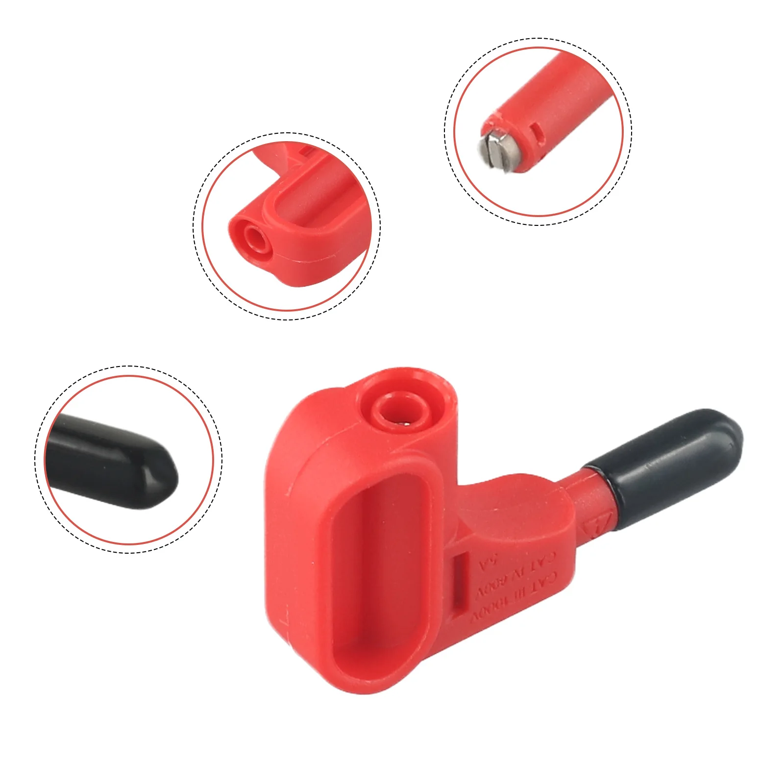 DIY Cabeça Magnética Multímetro Eletrônico, Plug Magnet Probe, Terminal Rápido, 4mm, 1Pc