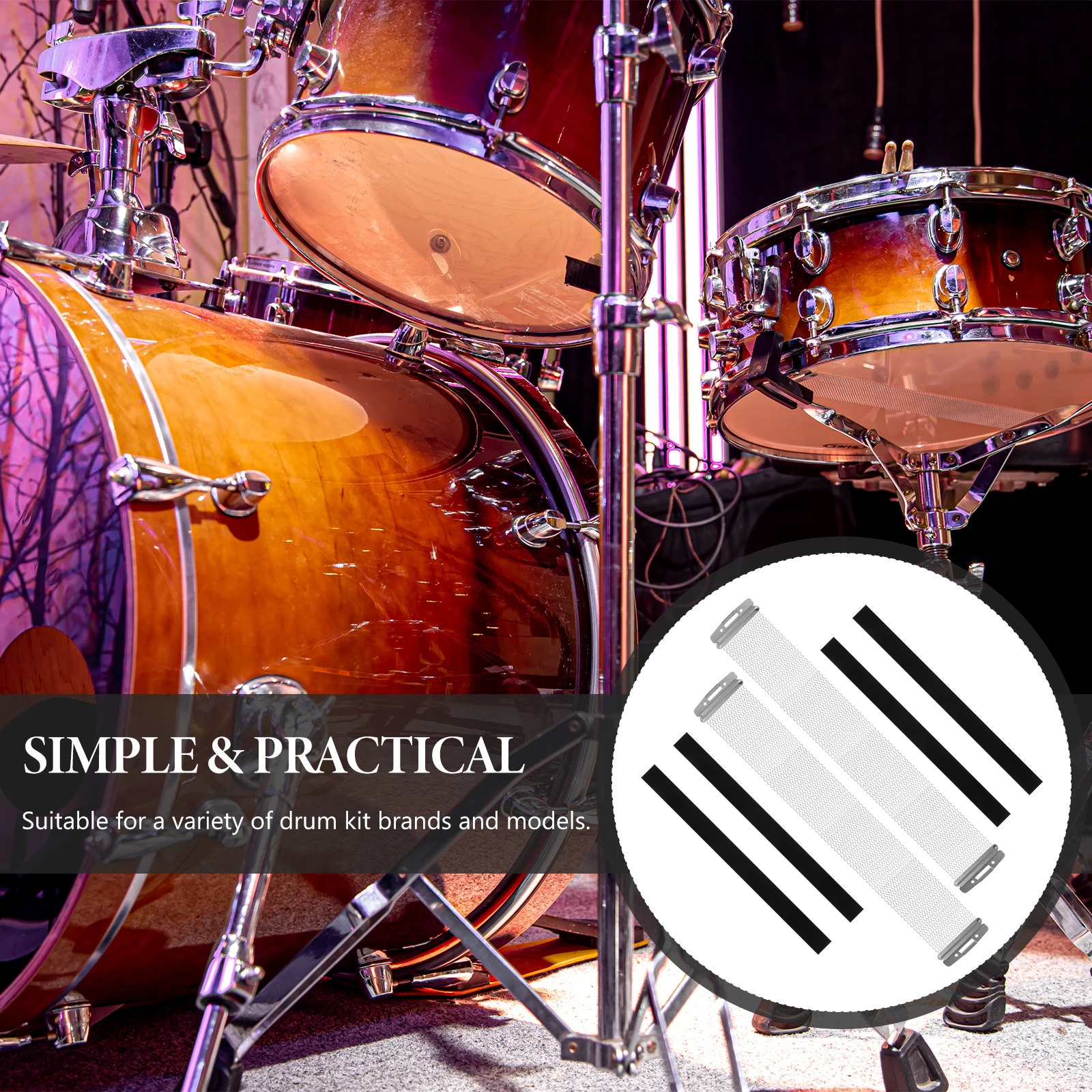

Jazz Drum String Accessories Snare Cable Straps Wire Mounting System Equipment Silver Supplies