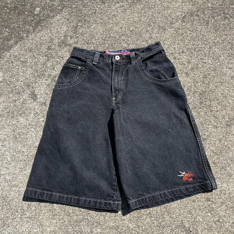 Y2K Shorts JNCO Hip Hop Pocket Harajuku Baggy Denim Gym Shorts vintage printing Men Women Casual Basketball Shorts Streetwear