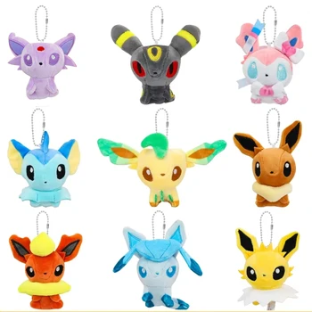 Eevee Umbreon Sylveon Espeon Vaporeon juguetes de Peluche llavero Sylveon Espeon Duskull Haunter Flareon Peluche muñeca regalos niños