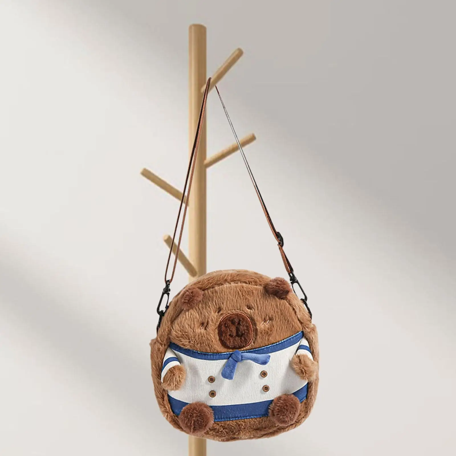 

Women Plush Capybara Crossbody Bag Cute Soft Novelty Shoulder Bag for Festivals