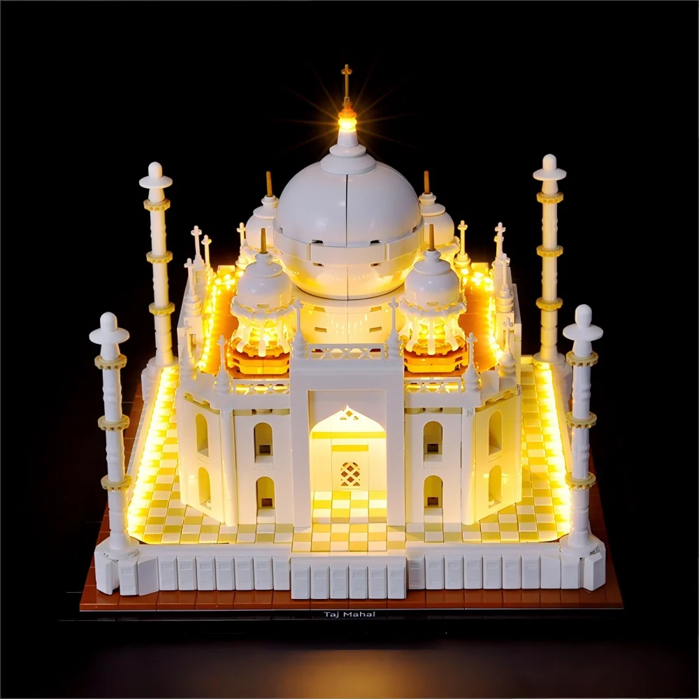 LYBMTWF Kit di illuminazione a LED compatibile con il blocco di costruzione dell'architettura Lego 21056 Taj Mahal (NON includere i mattoni modello)