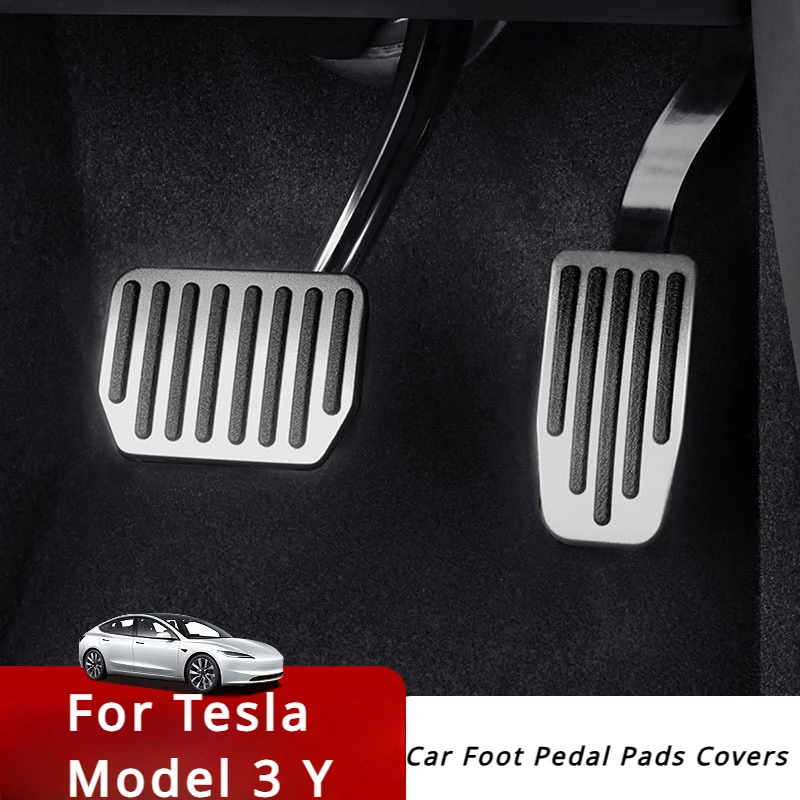 

For Tesla Model 3 Y Car Foot Pedal Pads Covers for Tesla Model 3 Highland 2024 Accelerator Gas Fuel Brake Rest Pads Mat Pedal