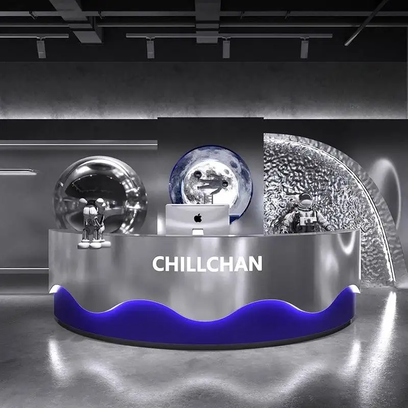 Meja Resepsionis Butik, Meja Resepsionis Klinik, Meja Resepsionis Bisnis Berbentuk Lengkung, Meja Resepsionis Salon Kecantikan Modern, Meja Resepsionis, Perabot