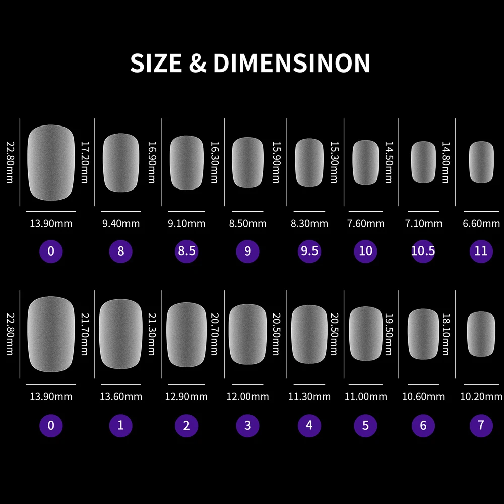 420 Stück Weiche Matte Mandelförmige Nagelspitzen, Voll Transparent, Soak-Off Gel, Kurze T-Form, Runde Ovale Kapselspitzen für Nagelkunst-Dekoration – Detail 3
