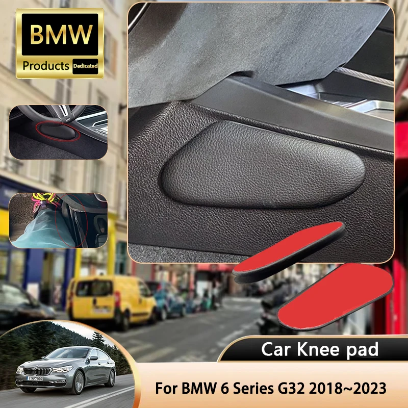 

Для BMW 6 серии G32 MK4 2018 ~ 2023 2019 2020 2021 автомобильный наколенник для ног из искусственной кожи, центральные подушки для отдыха, подушка для поддержки бедра